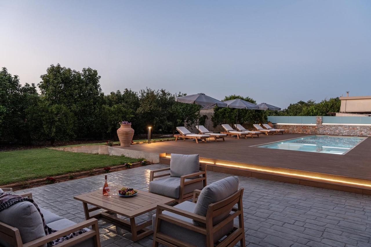 Villa Enny, 3 Bd With Private Heated Pool Agia  Buitenkant foto